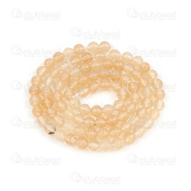 1112-0638-2-4mm - Natural Semi Precious Stone Bead Honey Cherry Quartz Round 4mm 0.5mm Hole 15in String 1112-0638-2-4mm,quartz round beads,montreal, quebec, canada, beads, wholesale