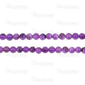 1112-0639-4-6mm - Reconstructed Semi Precious Stone Bead Amethyst Round 6mm 0.8mm Hole 15.5" String 1112-0639-4-6mm,1112-0639-4-,montreal, quebec, canada, beads, wholesale