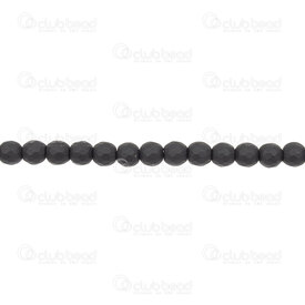 1112-0641-F-6mm - Bille de Pierre Fine Naturelle Facetté Onyx Noir Mat Rond 6mm Trou 0.8mm Corde de 15,5 Pouces 1112-0641-F-6mm,1112-0641-f,montreal, quebec, canada, beads, wholesale
