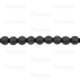 1112-0641-F-8mm - Natural Semi Precious Stone Bead Faceted Black Onyx Matt Round 8mm 0.8mm Hole 15.5" String 1112-0641-F-8mm,Beads,Stones,Semi-precious,montreal, quebec, canada, beads, wholesale