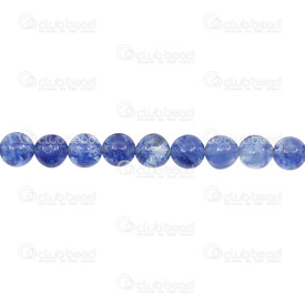 1112-0651-8MM - Bille de Pierre Fine Reconstitué Rond 8MM Quartz Bleuet Corde de 15,5 Pouces 1112-0651-8MM,montreal, quebec, canada, beads, wholesale