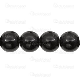 1112-0654-14MM - Semi-precious Stone Bead Round 14MM Black Onyx 15.5" String 1112-0654-14MM,Beads,Stones,Black stones,montreal, quebec, canada, beads, wholesale