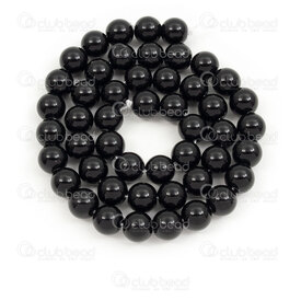 1112-0654-8MM - Natural Semi Precious Stone Bead Black Onyx Round 8mm 0.8mm Hole 15.5" String 1112-0654-8MM,Noix,15.5'' String,Bead,Natural,Semi-precious Stone,8MM,Round,Round,China,15.5'' String,Black Onyx,montreal, quebec, canada, beads, wholesale