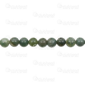 1112-0657-8MM - Natural Semi Precious Stone Bead Moss Agate Round 8mm 0.8mm Hole 15.5" String 1112-0657-8MM,Beads,16'' String,8MM,Bead,Natural,Semi-precious Stone,8MM,Round,Round,China,16'' String,Moss Agate,montreal, quebec, canada, beads, wholesale