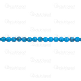 1112-0658-2-4MM - Reconstructed Semi Precious Stone Bead Dark Blue Turquoise Round 4mm 0.5mm Hole 15.5" String 1112-0658-2-4MM,Beads,Stones,montreal, quebec, canada, beads, wholesale