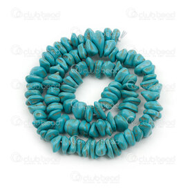 1112-0658-CHIPS - Reconstructed Semi Precious Stone Bead Chips Blue Turquoise (approx. 3x5mm) Dyed 15.5" String 1112-0658-CHIPS,1112-0658,montreal, quebec, canada, beads, wholesale