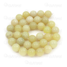 1112-0671-10mm - Natural Semi Precious Stone Bead Lemon Jade Round 10mm 1mm Hole 15.5" String 1112-0671-10mm,Beads,Stones,montreal, quebec, canada, beads, wholesale