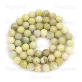 1112-0671-2-6MM - Bille de Pierre Fine Naturelle Jade Citron Rond 6mm Trou 0.8mm Corde de 15po 1112-0671-2-6MM,lemon,montreal, quebec, canada, beads, wholesale