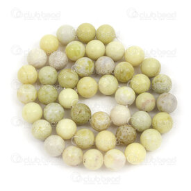1112-0671-2-8MM - Bille de Pierre Fine Naturelle Jade Citron Rond 8mm Trou 0.8mm Corde de 15po 1112-0671-2-8MM,Lemon,montreal, quebec, canada, beads, wholesale