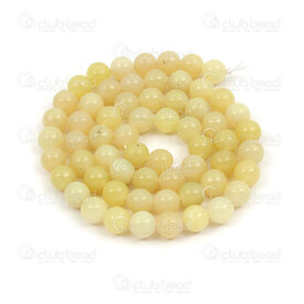 1112-0671-6mm - Bille de Pierre Fine Naturelle Jade Citron Rond 6mm Trou 0.8mm Corde de 15po 1112-0671-6mm,Lemon,montreal, quebec, canada, beads, wholesale