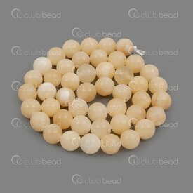 1112-0672-8mm - Natural Semi Precious Stone Bead Yellow Jade Round 8mm 0.8mm Hole 15in String 1112-0672-8mm,jade jaune 8mm,montreal, quebec, canada, beads, wholesale