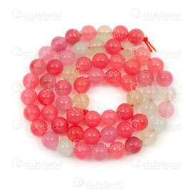 1112-0674-6mm - Natural Semi Precious Stone Bead Yanyuan Agate Mix Dyed Color Transparent Round 6mm 0.8mm hole 15in String 1112-0674-6mm,1112-06,montreal, quebec, canada, beads, wholesale