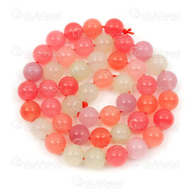 1112-0674-8mm - Natural Semi Precious Stone Bead Yanyuan Agate Mix Dyed Color Transparent Round 8mm 0.8mm hole 15in String 1112-0674-8mm,1112-06,montreal, quebec, canada, beads, wholesale