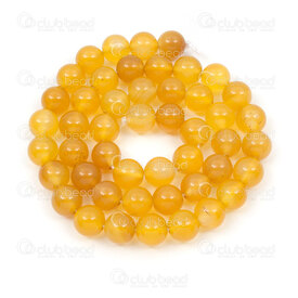 1112-0676-8mm - Natural Semi Precious Stone Bead Yellow Agate Round 8mm 0.8mm Hole 15in String 1112-0676-8mm,corde,montreal, quebec, canada, beads, wholesale