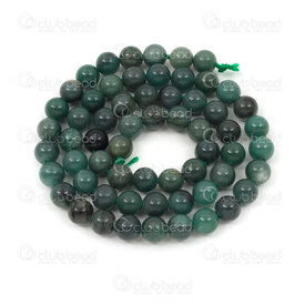 1112-0677-6mm - Natural Semi Precious Stone Bead Prestige African Green Jasper Round Calibrated 6mm 0.8mm Hole 15in string 1112-0677-6mm,corde,montreal, quebec, canada, beads, wholesale
