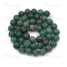 1112-0677-8mm - Natural Semi Precious Stone Bead Prestige African Green Jasper Round Calibrated 8mm 0.8mm Hole 15in string 1112-0677-8mm,corde,montreal, quebec, canada, beads, wholesale