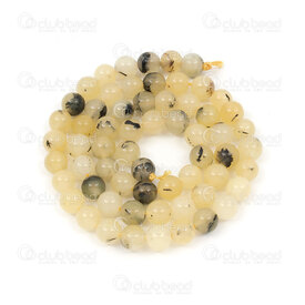 1112-0679-6mm - Natural Semi Precious Stone Bead African Yellow Dendrite Opal Round 6mm 0.8mm Hole 15in string 1112-0679-6mm,1112-06,montreal, quebec, canada, beads, wholesale