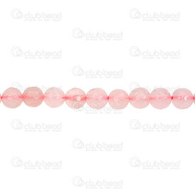 1112-0701-F-8mm - Bille de Pierre Fine Naturelle Quartz Rose Facette Rond 8mm Trou 0.8mm Corde de 15po 1112-0701-F-8mm,Rose quarts beads round 8mm,montreal, quebec, canada, beads, wholesale