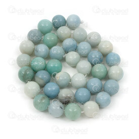 1112-0705-1-10mm - Bille de Pierre Fine Naturelle Prestige Amazonite Rond 10mm Trou 1mm Corde de 15 Pouces 1112-0705-1-10mm,montreal, quebec, canada, beads, wholesale