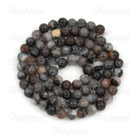 1112-0705-BK-4MM - Natural Semi Precious Stone Bead Amazonite Black Round 4mm 0.5mm Hole 15.5" String 1112-0705-BK-4MM,Amazonite,montreal, quebec, canada, beads, wholesale