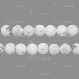 1112-0709-2-10MM - Natural Semi-Precious Stone Bead Prestige Round Grade A 10mm Howlite 1mm Hole 15in String (app38pcs) Mexico 1112-0709-2-10MM,10mm,Natural Semi-Precious Stone,Bead,Prestige,Natural,Natural Semi-Precious Stone,10mm,Round,Round,Grade A,White,1mm Hole,Mexico,15in String (app38pcs),montreal, quebec, canada, beads, wholesale