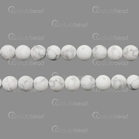 1112-0709-M-8mm - Natural Semi-Precious Stone Bead Prestige Howlite Round 8mm Howlite Matt 0.8mm Hole 15in String (app45pcs) Mexico 1112-0709-M-8mm,New Products,Bead,Prestige,Natural,Natural Semi-Precious Stone,8MM,Round,Round,White,Matt,0.8mm Hole,Mexico,15in String (app45pcs),Howlite,montreal, quebec, canada, beads, wholesale