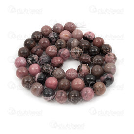 1112-0714-2-8MM - Natural Semi-Precious Stone Bead Prestige Rhodonite Round 8mm Rhodonite 0.8mm Hole 15in String (app45pcs) 1112-0714-2-8MM,Beads,Stones,Round,15in String (app45pcs),Bead,Prestige,Natural,Natural Semi-Precious Stone,8MM,Round,Round,Pink,0.8mm Hole,China,montreal, quebec, canada, beads, wholesale