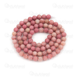 1112-0714-3-4mm - Natural Semi-Precious Stone Bead Prestige Rhodonite Round 4mm Rhodonite 0.5mm Hole 15in String (app90pcs) 1112-0714-3-4mm,Bead gros trou,4mm,Bead,Prestige,Natural,Natural Semi-Precious Stone,4mm,Round,Round,Pink,0.5mm Hole,China,15in String (app90pcs),Rhodonite,montreal, quebec, canada, beads, wholesale