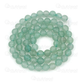1112-0715-2-6mm - Bille de Pierre Fine Naturelle Aventurine Vert Rond 6mm Trou 0.8mm Corde de 15po 1112-0715-2-6mm,Aventurine,montreal, quebec, canada, beads, wholesale