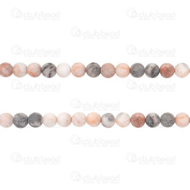 1112-0720-3M-6mm - Bille de Pierre Fine Naturelle Jaspe Picasso Mat Rond 6mm Trou 0.8mm Corde de 15po 1112-0720-3M-6mm,Jaspe mat,montreal, quebec, canada, beads, wholesale