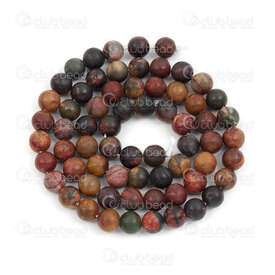 1112-0720-6MM - Natural Semi-Precious Stone Bead Prestige Round 6mm Red Picasso Jasper 0.8mm Hole 15in String (app64pcs) 1112-0720-6MM,High quality line,Red Picasso Jasper,Bead,Prestige,Natural,Natural Semi-Precious Stone,6mm,Round,Round,Brown,0.8mm Hole,China,15in String (app64pcs),Red Picasso Jasper,montreal, quebec, canada, beads, wholesale