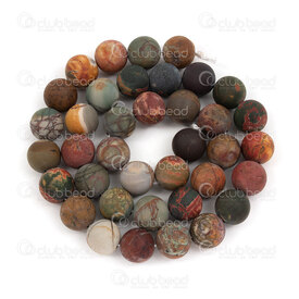 1112-0720-M-10MM - Natural Semi-Precious Stone Bead Prestige Red Picasso Jasper Round 10mm Red Picasso Jasper 1mm Hole 15in String (app38pcs) 1112-0720-M-10MM,10mm,Brown,Bead,Prestige,Natural,Natural Semi-Precious Stone,10mm,Round,Round,Brown,1mm Hole,China,15in String (app38pcs),Red Picasso Jasper,montreal, quebec, canada, beads, wholesale