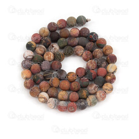1112-0720-M-6MM - Natural Semi-Precious Stone Bead Prestige Red Picasso Jasper Round 6mm Red Picasso Jasper Matt 0.8mm Hole 15in String (app64pcs) 1112-0720-M-6MM,Pendentifs,6mm,Bead,Prestige,Natural,Natural Semi-Precious Stone,6mm,Round,Round,Brown,Matt,0.8mm Hole,China,15in String (app64pcs),montreal, quebec, canada, beads, wholesale