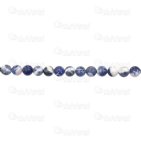 1112-0724-6MM - Natural Semi Precious Stone Bead Sodalite Round6 mm mm Hole 15.5" String 1112-0724-6MM,Bead,Natural,Semi-precious Stone,6mm,Round,Round,China,15.5'' String,Sodalite,montreal, quebec, canada, beads, wholesale
