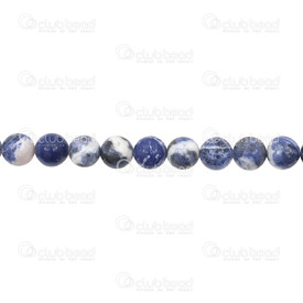 1112-0724-8MM - Natural Semi Precious Stone Bead Sodalite Round 8mm 0.8mm Hole 15.5" String 1112-0724-8MM,Bead,Natural,Semi-precious Stone,8MM,Round,Round,China,15.5'' String,Sodalite,montreal, quebec, canada, beads, wholesale