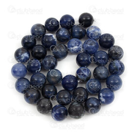 1112-0724-GA-10mm - Natural Semi-Precious Stone Bead Prestige Round Grade A 10mm Sodalite 1mm Hole 15in String (app38pcs) 1112-0724-GA-10mm,Beads,10mm,Bead,Prestige,Natural,Natural Semi-Precious Stone,10mm,Round,Round,Grade A,Blue,1mm Hole,China,15in String (app38pcs),montreal, quebec, canada, beads, wholesale