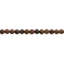1112-0728-4MM - Bille de Pierre Fine Rond 4MM Obsidienne Acajou Corde de 16 Pouces 1112-0728-4MM,Bille,Naturel,Pierre Fine,4mm,Rond,Rond,Chine,Corde de 16 Pouces,Obsidienne Acajou,montreal, quebec, canada, beads, wholesale