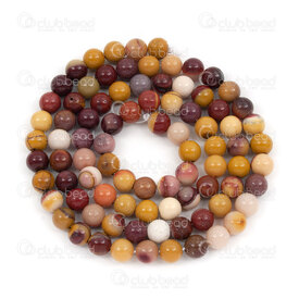 1112-0734-4MM - Natural Semi-Precious Stone Bead Prestige Round 4.8mm Mookaite 0.5mm Hole 15in String (app90pcs) Brazil 1112-0734-4MM,pierres fine,15in String (app90pcs),Bead,Prestige,Natural,Natural Semi-Precious Stone,4.8mm,Round,Round,Mix,0.5mm Hole,Brazil,15in String (app90pcs),Mookaite,montreal, quebec, canada, beads, wholesale