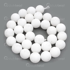 1112-0740-12MM - Semi-precious Stone Bead Round Round 12MM White Onyx Matt 15.5'' String 1112-0740-12MM,Onyx,montreal, quebec, canada, beads, wholesale