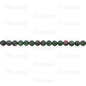 1112-0743-4MM - Semi-precious Stone Bead Round 4MM Ruby Zoisite 15.5'' String 1112-0743-4MM,Bead,Natural,Semi-precious Stone,4mm,Round,Round,China,15.5'' String,Ruby Zoisite,montreal, quebec, canada, beads, wholesale