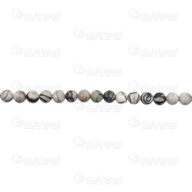 1112-0744-4MM - Semi-precious Stone Bead Round 4mm Network Stone 16'' String 1112-0744-4MM,Bead,Natural,Semi-precious Stone,4mm,Round,Round,Grey,China,16'' String,Network Stone,montreal, quebec, canada, beads, wholesale