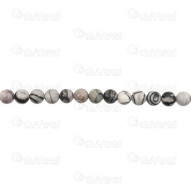1112-0744-6MM - Semi-precious Stone Bead Round 6mm Network Stone 16'' String 1112-0744-6MM,Bead,Natural,Semi-precious Stone,6mm,Round,Round,Grey,China,16'' String,Network Stone,montreal, quebec, canada, beads, wholesale