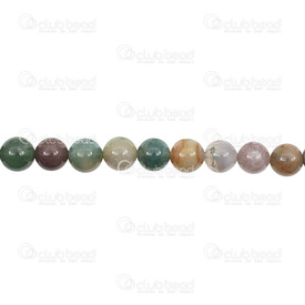 1112-0747-8MM - Natural Semi Precious Stone Bead Indian Agate Round 8mm 0.8mm Hole 15.5" String 1112-0747-8MM,16'' String,Bead,Natural,Semi-precious Stone,8MM,Round,Round,Mix,China,16'' String,Indian Agate,montreal, quebec, canada, beads, wholesale