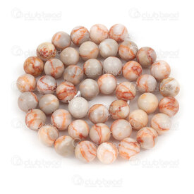 1112-0750-2-8mm - Natural Semi Precious Stone Bead Pink Matrix Round 8mm 0.8mm Hole 15in String 1112-0750-2-8mm,bille rose mat,montreal, quebec, canada, beads, wholesale