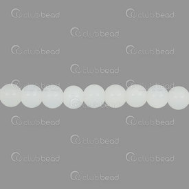 1112-0751-8MM - Natural Semi Precious Stone Bead White Agate Round 8mm 0.8mm Hole 15.5" String 1112-0751-8MM,16'' String,Bead,Natural,Semi-precious Stone,8MM,Round,Round,White,China,16'' String,White Agate,montreal, quebec, canada, beads, wholesale