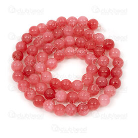 1112-0757-4-6mm - Natural Semi Precious Stone Bead Peach Jade B Grade Round 6mm 0.8mm Hole 15in String 1112-0757-4-6mm,Natural Semi Precious Stone Bead Peach Jade,montreal, quebec, canada, beads, wholesale