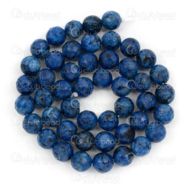 1112-0758-3F-8mm - Natural Semi-Precious Stone Bead Round Faceted 8mm Sesame Jasper Blue 0.8mm Hole 15in String (app45pcs) Mexico 1112-0758-3F-8mm,Beads,8MM,Bead,Natural,Natural Semi-Precious Stone,8MM,Round,Round,Faceted,Blue,Blue,0.8mm Hole,Mexico,15in String (app45pcs),montreal, quebec, canada, beads, wholesale