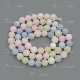 1112-0763-2-6mm - Reconstructed Semi Precious Stone Bead Morganite Opaque Round 8mm 0.8mm Hole 15.5\'\' String 1112-0763-2-6mm,montreal, quebec, canada, beads, wholesale