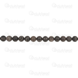 1112-0766-6mm - Semi-precious Stone Bead Round 6mm Black curved marble 16'' String 1112-0766-6mm,montreal, quebec, canada, beads, wholesale