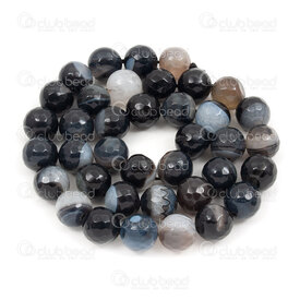 1112-0767-10mm - Natural Semi-Precious Stone Bead Prestige Fire Agate Faceted Round 10mm Fire Agate Black 1mm Hole 15in String (app38pcs) 1112-0767-10mm,10mm,Bead,Prestige,Natural,Natural Semi-Precious Stone,10mm,Round,Round,Faceted,Black,Black,1mm Hole,China,15in String (app38pcs),montreal, quebec, canada, beads, wholesale